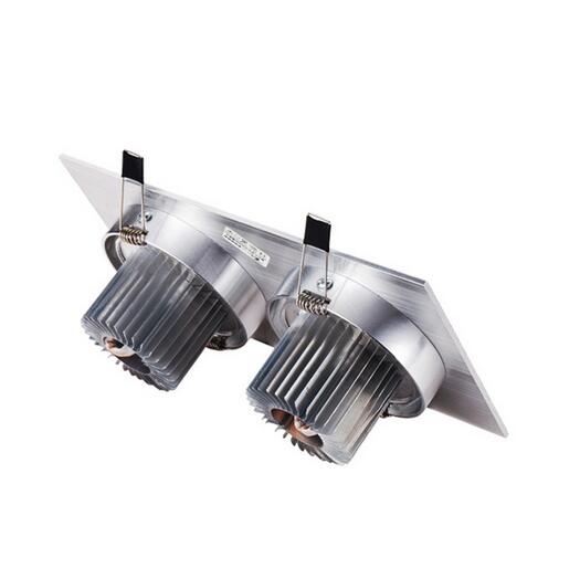 Led Downlights 2x7W AC85-265V Square LED Ceiling Downlight Lamps Recessed Led Ceiling Lamp Home Indoor Lighting