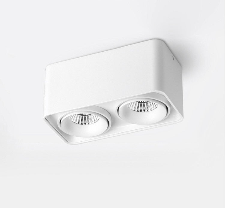 Square COB LED dimmable Downlights 10W/12W/20W/24W Surface Mounted LED Ceiling Lamps Spot Light LED Downlights AC85V-265V