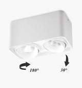 Square COB LED dimmable Downlights 10W/12W/20W/24W Surface Mounted LED Ceiling Lamps Spot Light LED Downlights AC85V-265V