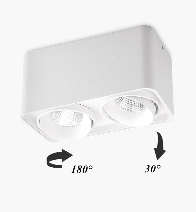 Square COB LED dimmable Downlights 10W/12W/20W/24W Surface Mounted LED Ceiling Lamps Spot Light LED Downlights AC85V-265V