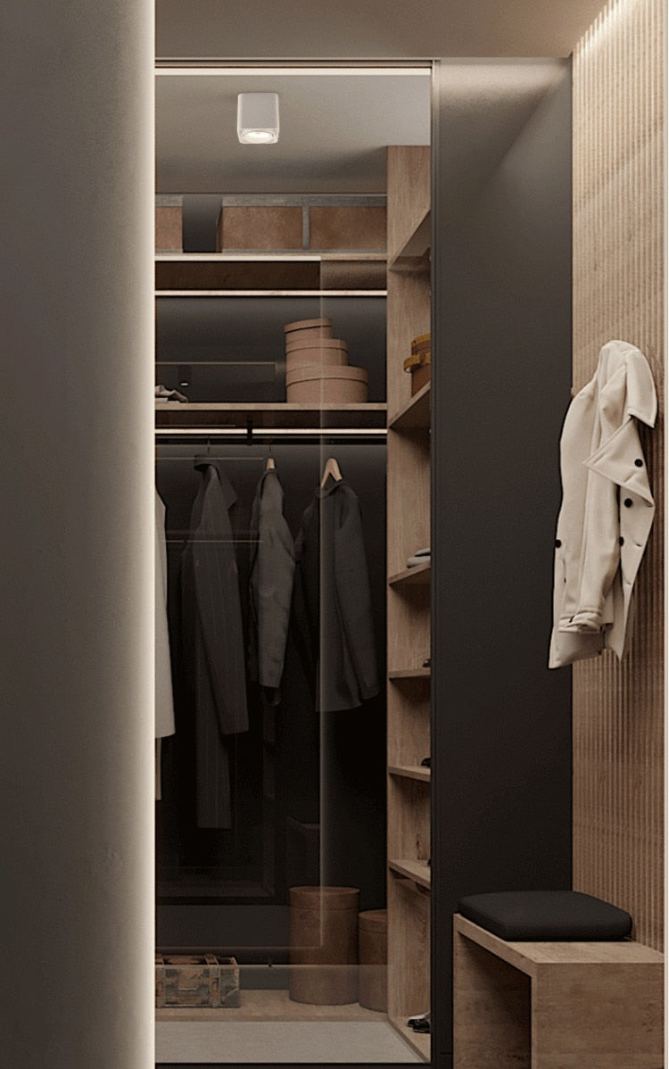 Square COB LED dimmable Downlights 10W/12W/20W/24W Surface Mounted LED Ceiling Lamps Spot Light LED Downlights AC85V-265V