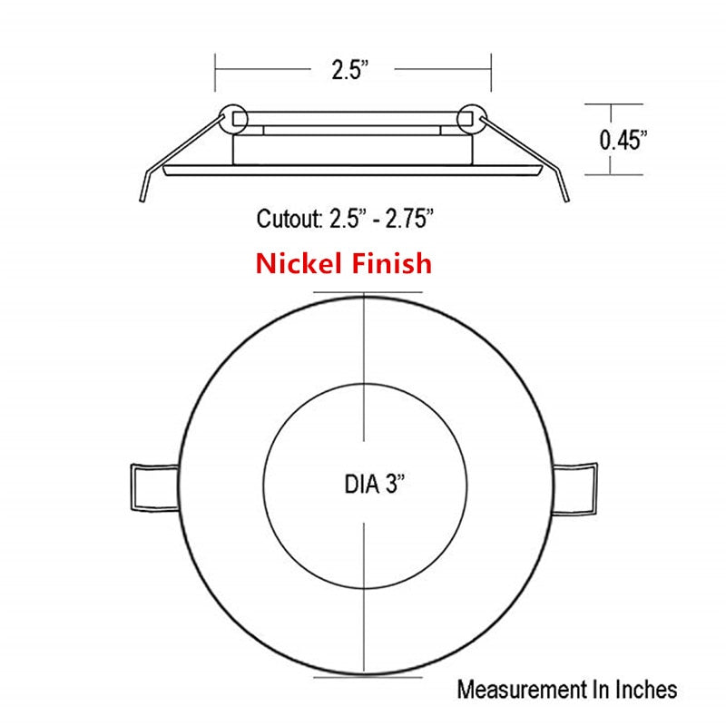 Tokili 6-Pack Recessed Downlight LED 3W Low Profile Spring Clips Mount Full Aluminium Ceiling Lamp DC12V 240LM for RV Boat House