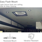 Tokili 6-Pack Recessed Downlight LED 3W Low Profile Spring Clips Mount Full Aluminium Ceiling Lamp DC12V 240LM for RV Boat House