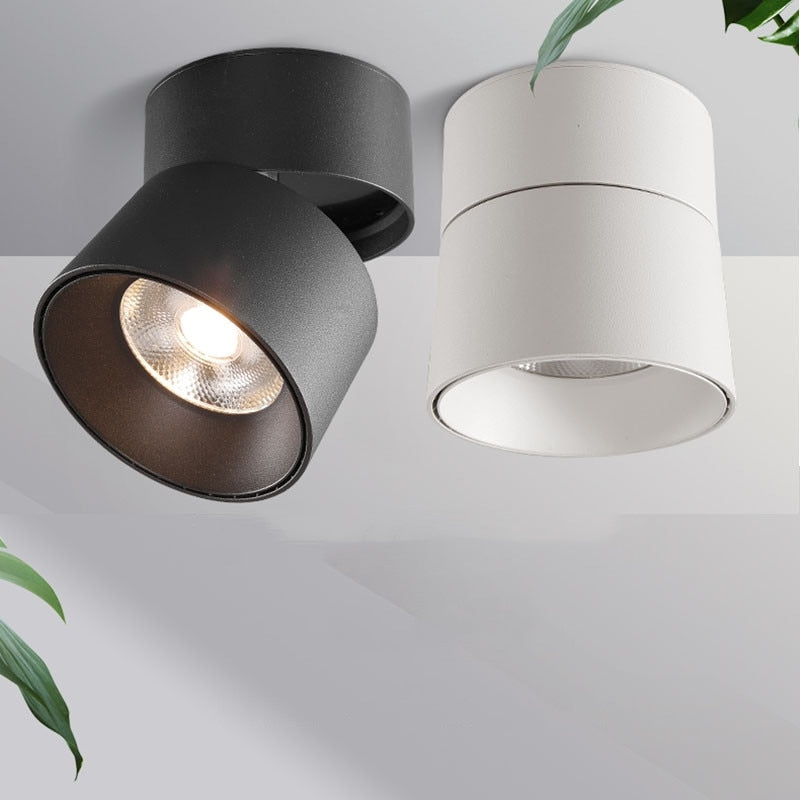 Downlights COB LED Surface Mounted LED Ceiling Lamps 7W/12W/15W/20W/30W Foldable And 360° Rotatable Background Spotlights