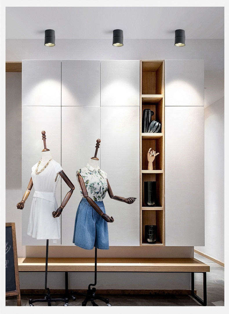 Downlights COB LED Surface Mounted LED Ceiling Lamps 7W/12W/15W/20W/30W Foldable And 360° Rotatable Background Spotlights