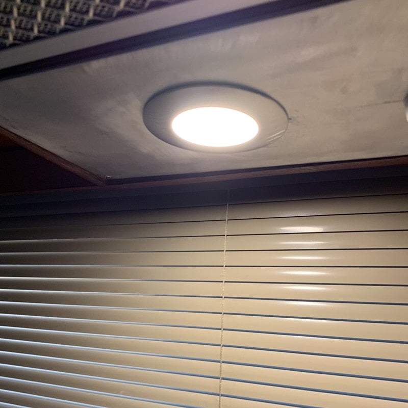 Tokili 12V LED Downlight Dimmable 4-Pack Frosted Diffuser Ultra Slim Spring Clips Mount Full Aluminium for Camper Trailer Marine