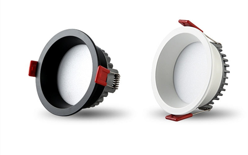 Dimmable Anti-Glare Recessed LED Downlights 7W/9W/12W/15W COB Ceiling Spot Lights AC85~265V Background Lamps Indoor Lighting