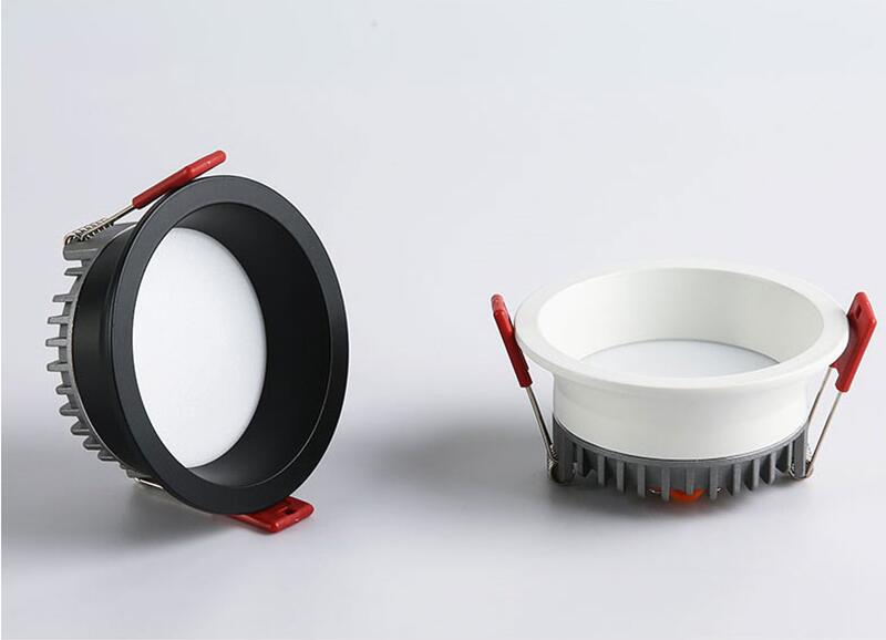 Dimmable Anti-Glare Recessed LED Downlights 7W/9W/12W/15W COB Ceiling Spot Lights AC85~265V Background Lamps Indoor Lighting