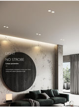 Dimmable Anti-Glare Recessed LED Downlights 7W/9W/12W/15W COB Ceiling Spot Lights AC85~265V Background Lamps Indoor Lighting