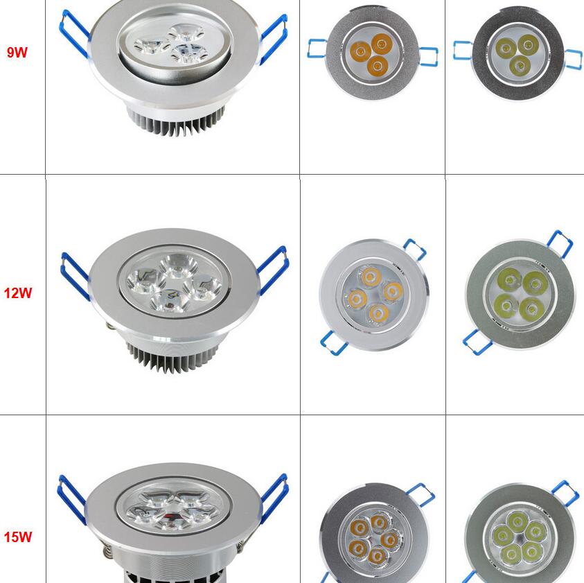 Led Downlight 9W 12W 15W LED Epistar Ceiling lamp lights For home 220V 110V warm white bathroom light Indoor Lighting