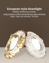 FLKL Recessed LED Downlight AC 220V Drei-Farbe 3w 5w European Style Downlight Innen Beleuchtung Round LED Panel