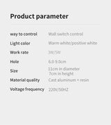 FLKL Recessed LED Downlight AC 220V Drei-Farbe 3w 5w European Style Downlight Innen Beleuchtung Round LED Panel