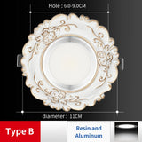 FLKL Recessed LED Downlight AC 220V Drei-Farbe 3w 5w European Style Downlight Innen Beleuchtung Round LED Panel