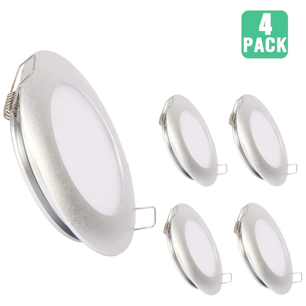 Tokili Ultra Thin LED Downlight 12V 3.5&amp;quot; 5W Recessed Puck Light for Camper Van, Trailer, RV, Yachts Interior Overhead Lighting