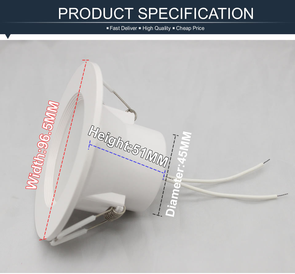 Wholesale 3W 5w LED Downlights ac 110V 220V 240V led bulb Warm white Cold white led lights