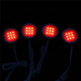 Linkable Under Cabinet LED Downlight Dimmable 8pcs Puck Lights+Wireless RF Remote Control Power Adapter RGB Decoration Lighting