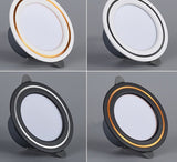 2022 Ultra-thin Embedded LED Downlight 5W 7W Dimmable AC90-260V Spot Recessed LED Ceiling Downlight Light Tri-tone Light Lamp