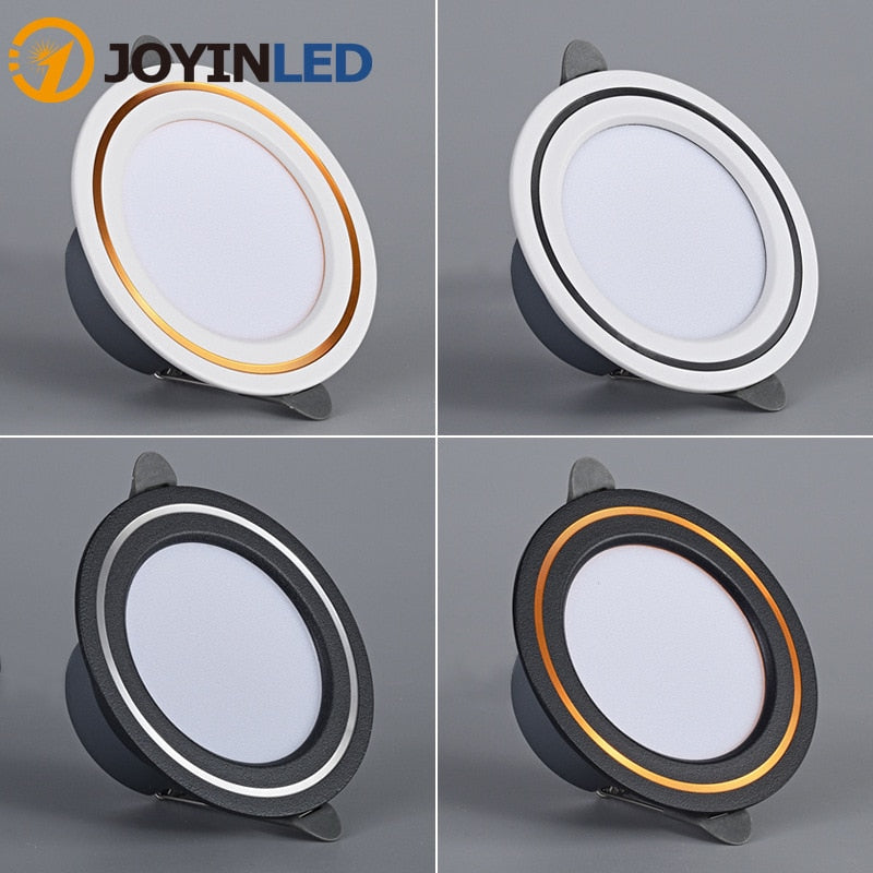 2022 Ultra-thin Embedded LED Downlight 5W 7W Dimmable AC90-260V Spot Recessed LED Ceiling Downlight Light Tri-tone Light Lamp
