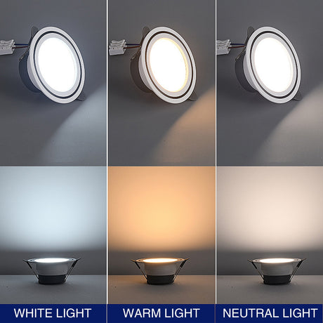 2022 Ultra-thin Embedded LED Downlight 5W 7W Dimmable AC90-260V Spot Recessed LED Ceiling Downlight Light Tri-tone Light Lamp