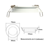 Tokili Mini Downlight LED 6-Pack Spring Clips Mount Low Profile Full Aluminum DC12V 3W for Camper Boat House Flush Ceiling Lamp
