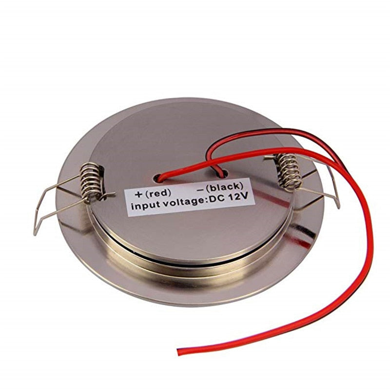 Tokili Mini Downlight LED 6-Pack Spring Clips Mount Low Profile Full Aluminum DC12V 3W for Camper Boat House Flush Ceiling Lamp