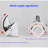 Dimmable LED Downlights Indoor Lighting 10W 15W 20W 30W, AC85-265V Adjustable 360° COB