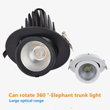 Dimmable LED Downlights Indoor Lighting 10W 15W 20W 30W, AC85-265V Adjustable 360° COB