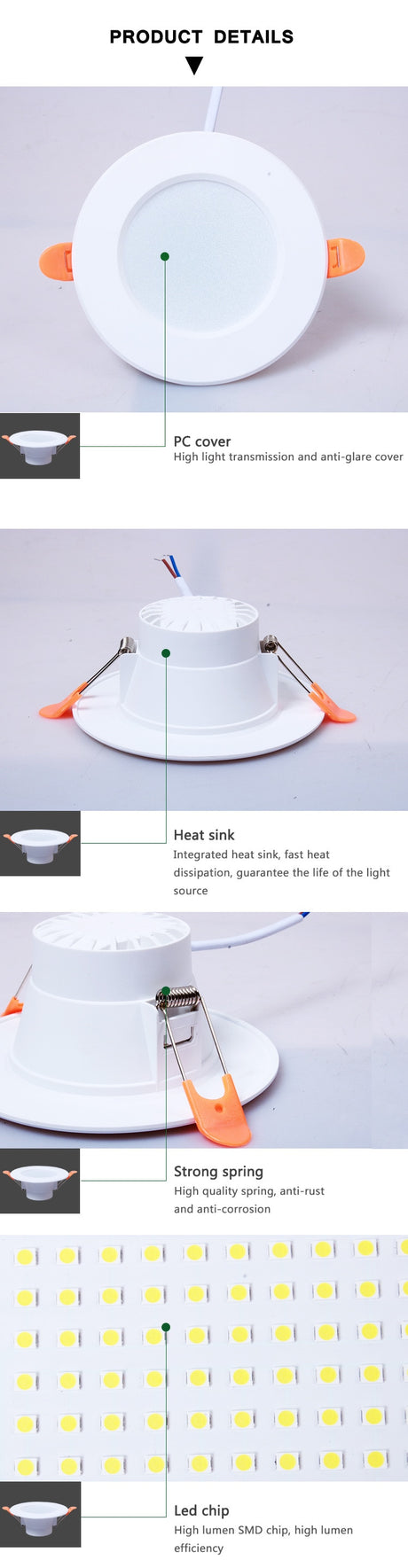 2021 Latest European Style RGB Panel Light Downlight 4W LED Remote Control Dimmable Ambient Light Ceiling Hole Light Hole Light