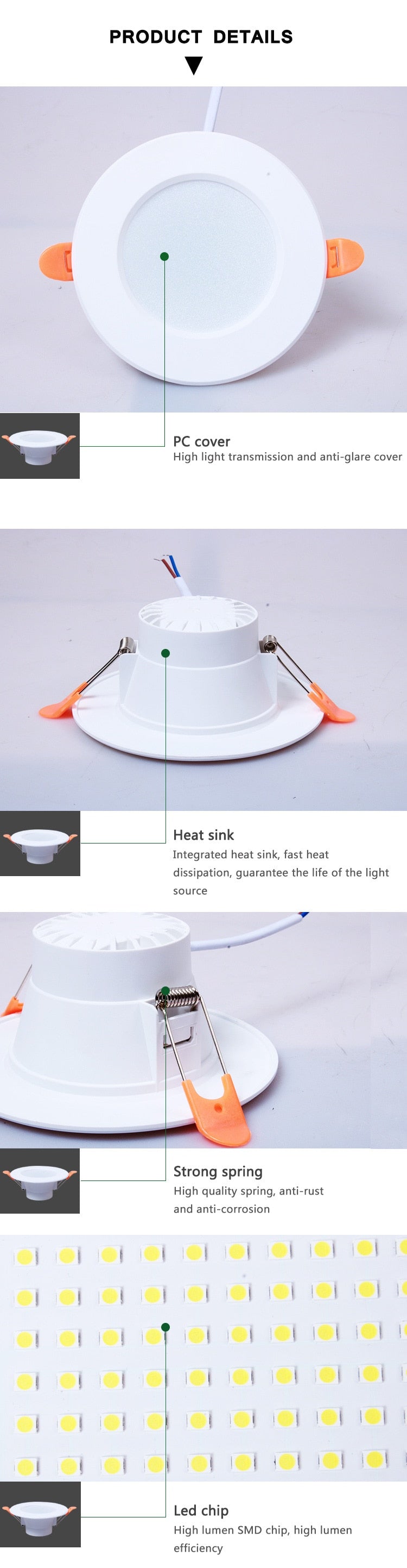 2021 Latest European Style RGB Panel Light Downlight 4W LED Remote Control Dimmable Ambient Light Ceiling Hole Light Hole Light