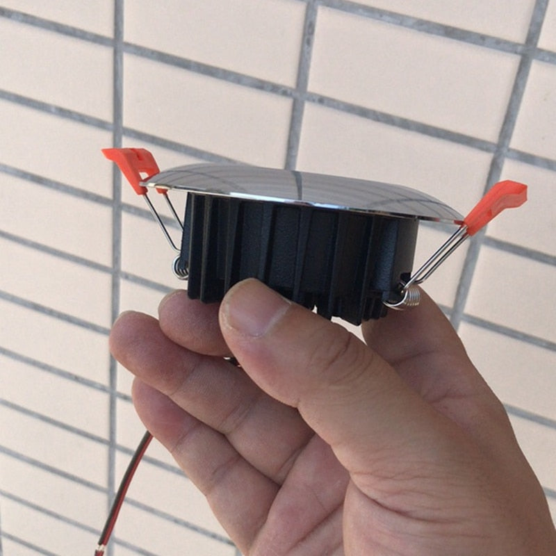 Tokili 24V DC LED Downlight 3W Cutout 65-70mm Frosted Diffuser Spring Clips Mount Full Aluminium Dome Light for RV Boat 4-Pack