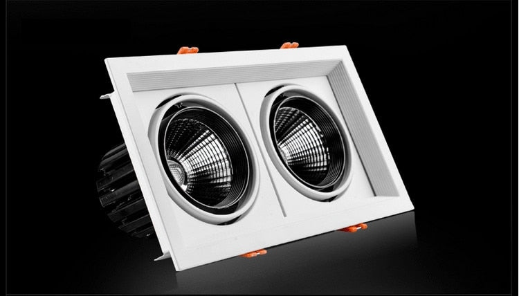 Super Bright Recessed square LED Dimmable Downlight COB 10w 20W 30w LED Spot light LED decoration Ceiling Lamp AC110V 220V