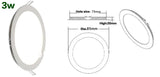 Ultra thin 3W / 4W / 6W / 9W / 12W / 15W / 25W LED Ceiling Recessed Grid Downlight / Slim Round Panel Light + LED Driver