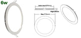Ultra thin 3W / 4W / 6W / 9W / 12W / 15W / 25W LED Ceiling Recessed Grid Downlight / Slim Round Panel Light + LED Driver