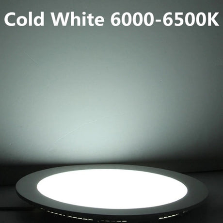 Ultra thin 3W / 4W / 6W / 9W / 12W / 15W / 25W LED Ceiling Recessed Grid Downlight / Slim Round Panel Light + LED Driver