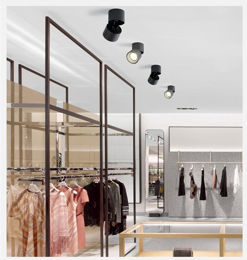 Rotation LED Downlights 7W 12W 15W 20W 30W COB LED Ceiling Spot Lights AC85~265V LED Wall Lamp Warm Cold White Indoor Lighting