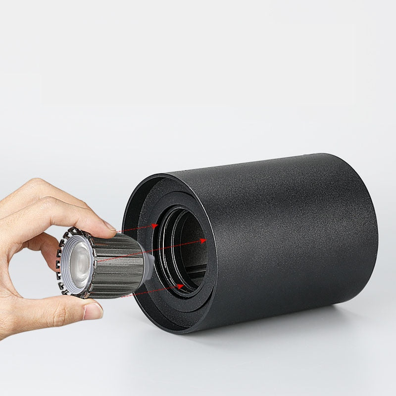 Dimmable Rotating 360° LED Downlights 7W 12W COB LED Ceiling Spot Lights GU10 Light Source LED Background Lamps Indoor Lighting