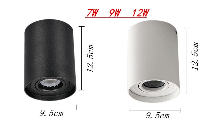 Dimmable Rotating 360° LED Downlights 7W 12W COB LED Ceiling Spot Lights GU10 Light Source LED Background Lamps Indoor Lighting