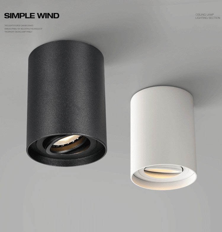 Dimmable Rotating 360° LED Downlights 7W 12W COB LED Ceiling Spot Lights GU10 Light Source LED Background Lamps Indoor Lighting