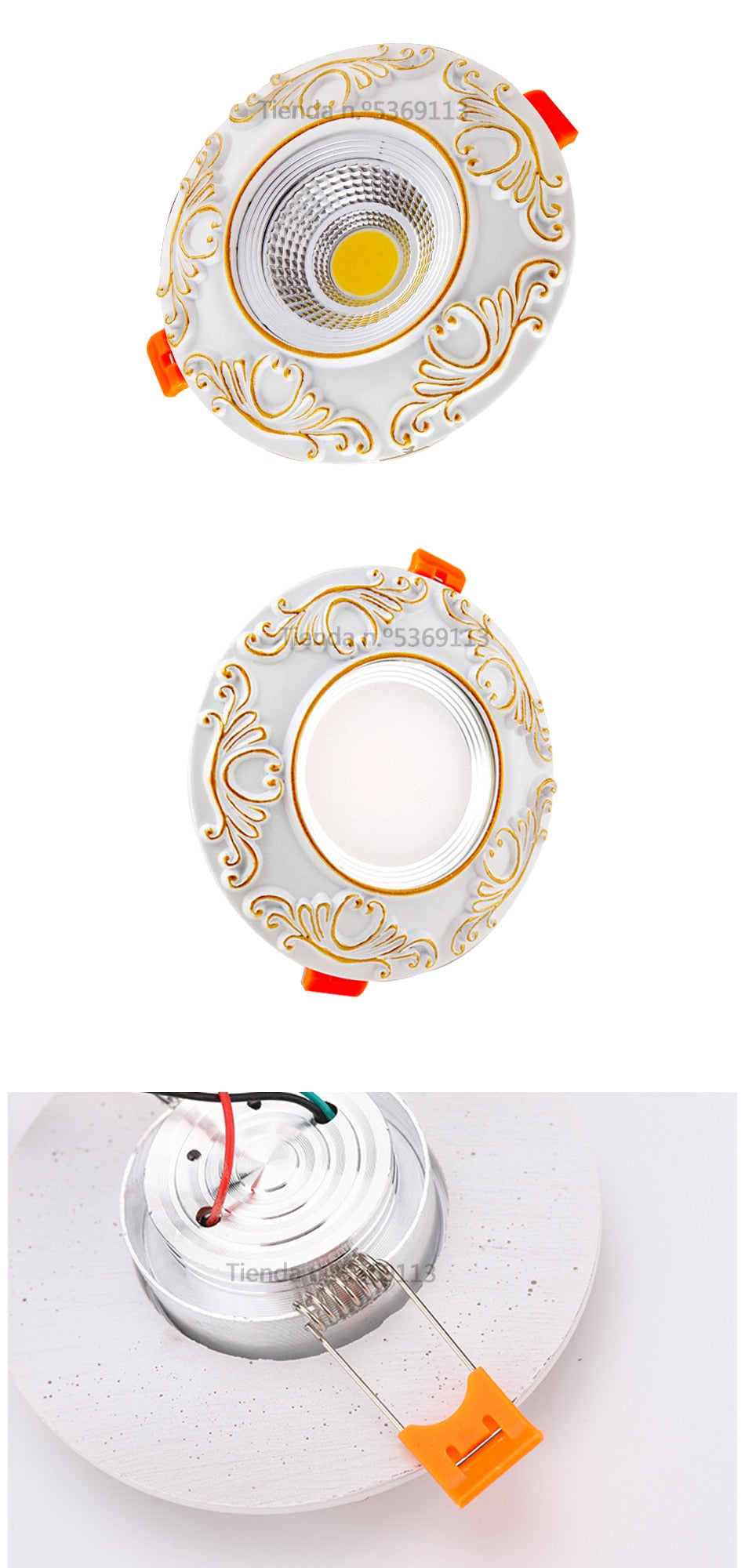 Dimmable Led Downlight Light COB Ceiling Spot Light 3W 5W 7W 9W Ceiling Recessed Lights Indoor Lighting Resin Body AC110V 220V