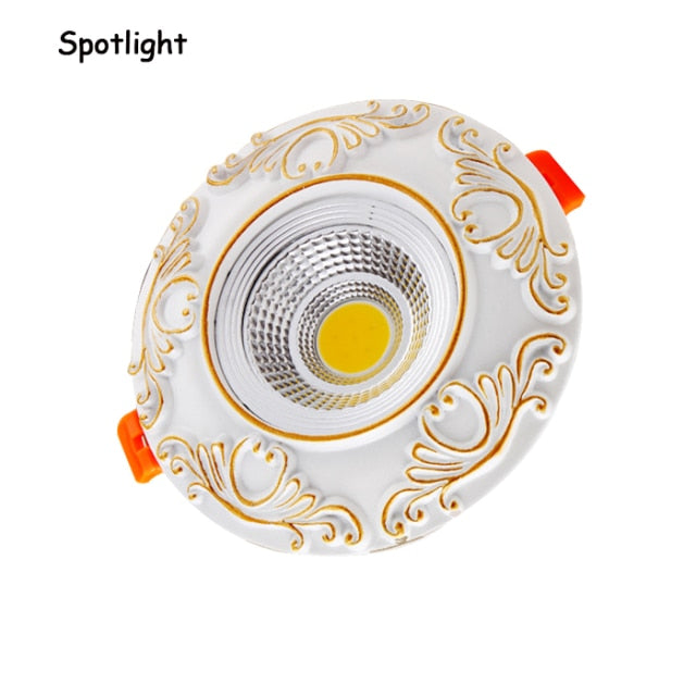 Dimmable Led Downlight Light COB Ceiling Spot Light 3W 5W 7W 9W Ceiling Recessed Lights Indoor Lighting Resin Body AC110V 220V