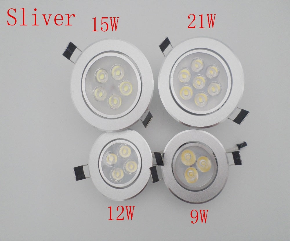 LED spot Bright Recessed LED Dimmable Downlight COB 9W 12W 15W 21W LED Spotlight decoration 100PCS/lot Ceiling Lamp AC/DC12V
