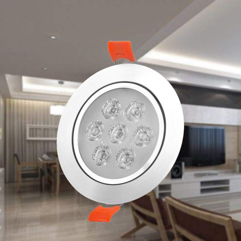 High power LED Downlight Recessed LED Spot light Lamp 3W 5W 7W 12W AC220V Aluminum Bulb For Living room bedroom Lighting