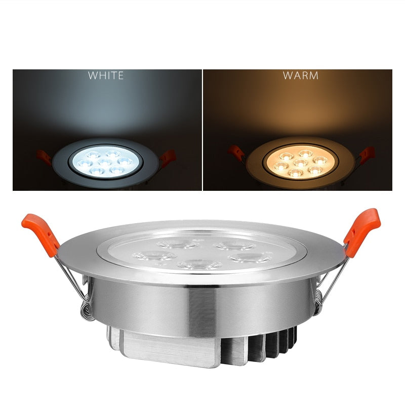 High power LED Downlight Recessed LED Spot light Lamp 3W 5W 7W 12W AC220V Aluminum Bulb For Living room bedroom Lighting