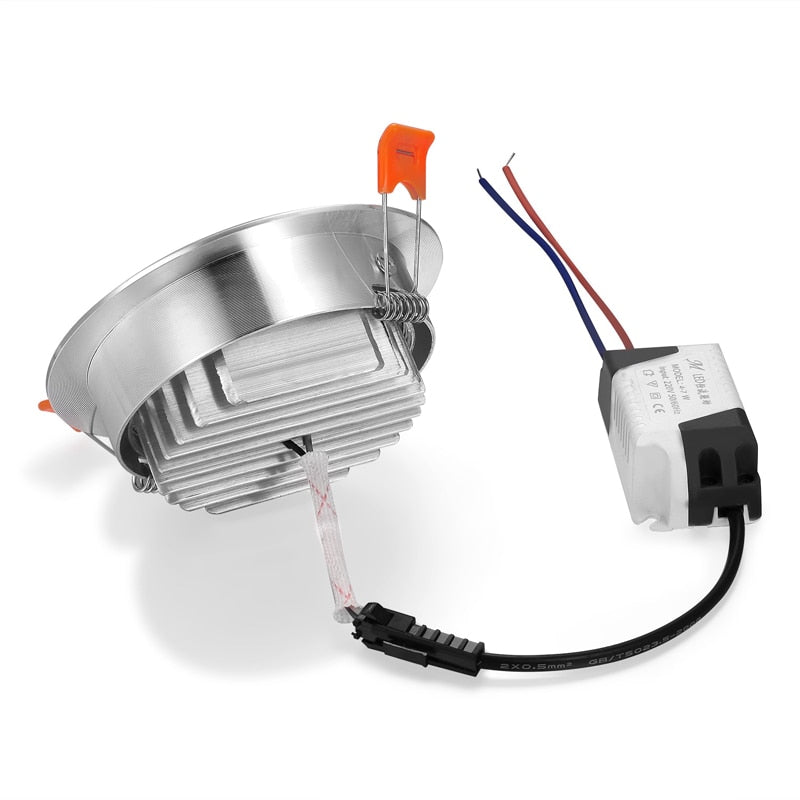 High power LED Downlight Recessed LED Spot light Lamp 3W 5W 7W 12W AC220V Aluminum Bulb For Living room bedroom Lighting