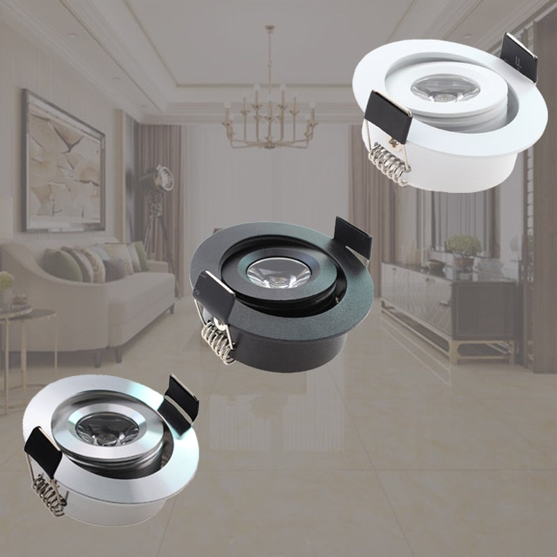 LED Downlight 3W AC/DC 10PCS LED ceiling lamp Adjustable Spot light Downlights Indooring Lighting