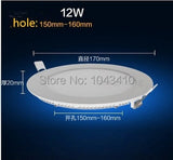 Toika 25pcs 12w led slim Downlight panel light Led Lamp Lights for home AC85V-265V Round 85mm