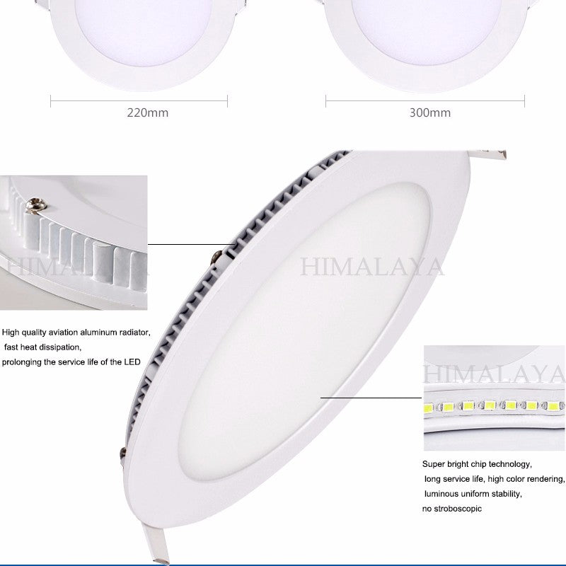 Toika 25pcs 12w led slim Downlight panel light Led Lamp Lights for home AC85V-265V Round 85mm