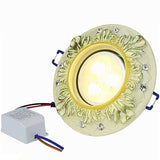 Vintage European LED Ceiling Downlight 5W 7W 220V Retro Round Recessed Ceiling Lamp Bulb Bedroom Kitchen Indoor LED Spot Light