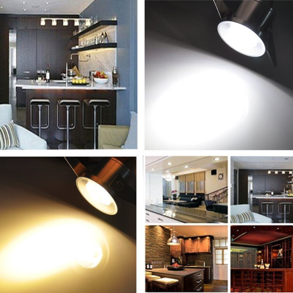 Mini LED Downlight Cabinet Light 50pcs/lot 1w White Ceiling Lamp Pure/Warm White Bulb