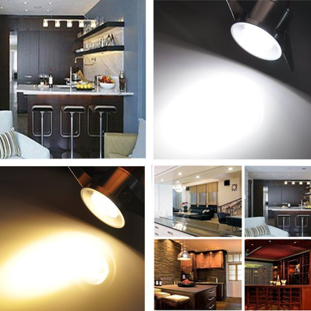 Mini LED Downlight Cabinet Light 50pcs/lot 1w White Ceiling Lamp Pure/Warm White Bulb